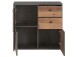 Kommode >Burg< in Betonoptik Dunkelgrau - 77.2x77.5x29.6cm (BxHxT)