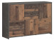 Kommode >Burg< in Betonoptik Dunkelgrau - 114.1x77.5x29.6cm (BxHxT)