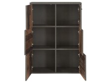 Kommode >Burg< in Betonoptik Dunkelgrau - 77.2x112.7x29.6cm (BxHxT)