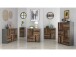 Kommode >Burg< in Betonoptik Dunkelgrau - 77.2x112.7x29.6cm (BxHxT)