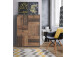 Kommode >Burg< in Betonoptik Dunkelgrau - 77.2x112.7x29.6cm (BxHxT)