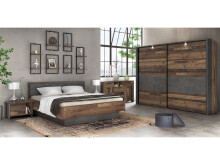 Sideboard >Celon< in Old Wood Vintage - 156.4x86.3x41.6cm (BxHxT)