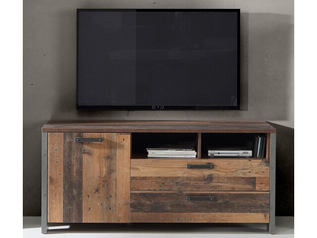 TV-Board in Schwarz - 141,7x63,9x52,3cm (BxHxT)