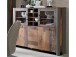 Highboard >Celon< in Old Wood Vintage aus Glas - 151,4x127,9x41,6cm (BxHxT)