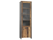 Wohnwand in Schwarz aus Glas - 330,4x204,7x52,3cm (BxHxT)