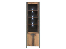 Wohnwand in Schwarz aus Glas - 330,4x204,7x52,3cm (BxHxT)