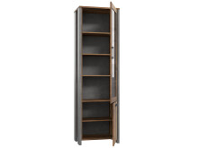 Wohnwand in Schwarz aus Glas - 330,4x204,7x52,3cm (BxHxT)