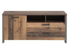 Wohnwand in Schwarz aus Glas - 330,4x204,7x52,3cm (BxHxT)
