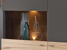 Highboard >Chatham I< in Chromfarben aus Glas - 90,1x168,1x41,3cm (BxHxT)