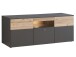 TV-Board >Chatham< in Uni Wolfram Grau aus Metall - 149.8x59.3x52cm (BxHxT)