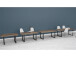 Esstisch >Talbert< in Old Wood Vintage Schwarz aus Metall - 140x74,4x90 (BxHxT)
