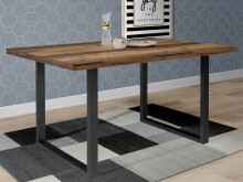 Esstisch >Talbert< in Old Wood Vintage aus Metall -...