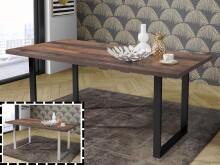 Esstisch >Talbert< in Old Wood Vintage aus Metall -...