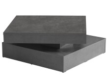 Couchtisch >Coimbra< in Betonoptik Dunkelgrau - 93x34.3x78cm (BxHxT)