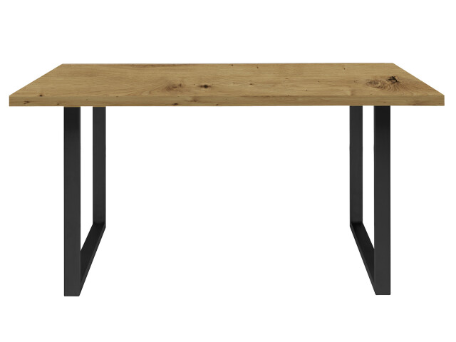 Esstisch >Talbert< in Artisan Eiche Schwarz aus Metall - 140x74,4x90cm (BxHxT)