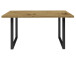 Esstisch >Talbert< in Artisan Eiche Schwarz aus Metall - 140x74,4x90cm (BxHxT)
