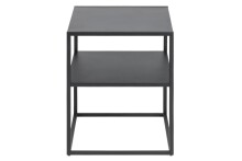 Nachttisch >New Haven< in Schwarz aus Stahl - 45x50,5x40cm (BxHxT)