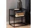 Nachttisch >New Haven< in Schwarz aus Stahl - 45x50,5x40cm (BxHxT)