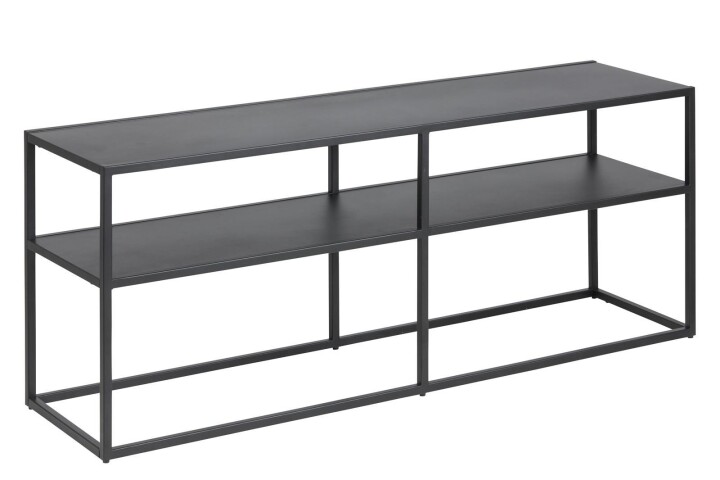 TV-Board >New Haven< in Schwarz aus Stahl - 120x46x30cm (BxHxT)