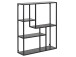 Hängeregal >Carney< in Schwarz/matt aus Metall - 75x91x20cm (BxHxT)