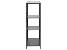 Regal >Carney< in Schwarz/matt aus Metall - 77x114x35cm (BxHxT)