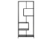 Regal >Carney< in Schwarz/matt aus Metall - 77x185x35cm (BxHxT)