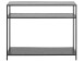 Konsolentisch >Carney< in Schwarz/matt aus Metall - 100x79x35cm (BxHxT)