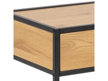 Nachttisch >Carney< in Wildeiche aus Metall - 42x63x35cm (BxHxT)