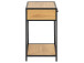 Nachttisch >Carney< in Wildeiche aus Metall - 42x63x35cm (BxHxT)