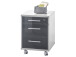 Rollcontainer >Olivia< in lichtgrau aus Glas - 40x56x40cm (BxHxT)