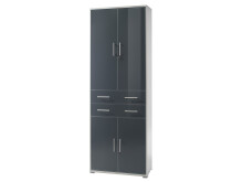Aktenschrank >Olivia< in lichtgrau aus Glas -...