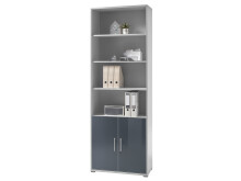 Aktenschrank >Olivia< in lichtgrau aus Glas -...