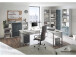 Aktenschrank >Olivia< in lichtgrau aus Glas - 79x220x35cm (BxHxT)