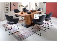 Esszimmerstuhl >Northampton I< (2-er Set) in Anthrazit - 58x87x59 (BxHxT)
