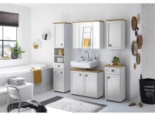 Hochschrank >Tomlin< in Weiß - 41x191x32cm (BxHxT)