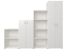 Aktenregal >Trio< in Weiß - 57x226x33cm (BxHxT)