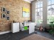 Aktenschrank >Trio< in Weiß - 57x77x34,5cm (BxHxT)
