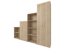 Aktenschrank >Trio< in Eiche - 57x77x34,5cm (BxHxT)