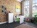 Aktenschrank >Trio< in Weiß - 57x113x34,5cm (BxHxT)