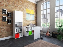 Aktenschrank >Trio< in Weiß - 57x190x34,5cm (BxHxT)