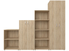 Aktenschrank >Trio< in Sonoma-Eiche - 57x190x34,5cm (BxHxT)