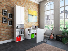 Aktenschrank >Trio< in Weiß - 57x226x34,5cm (BxHxT)