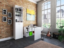 Aktenschrank >Trio< in Weiß - 57x226x34,5cm (BxHxT)