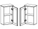 Hängeschrank >Tomlin< in Weiß - 41x70x24cm (BxHxT)