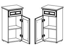 Badezimmer-Set >Tomlin< (5-teilig) in Weiß - 205x191x47cm (BxHxT)