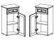 Badezimmer-Set >Tomlin< (5-teilig) in Weiß - 205x191x47cm (BxHxT)