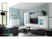 Wohnwand >New Jersey< in Weiß aus Glas - 320x194x39,6cm (BxHxT)