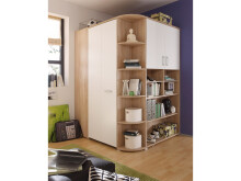 Kleiderschrank >Lasmos< begehbar, in Sonoma-Eiche - 146x198x133cm (BxHxT)