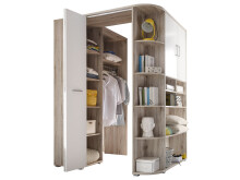 Kleiderschrank >Lasmos< begehbar, in...