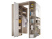Kleiderschrank >Lasmos< begehbar, in Sandeiche/weiß - 146x198x133cm (BxHxT)